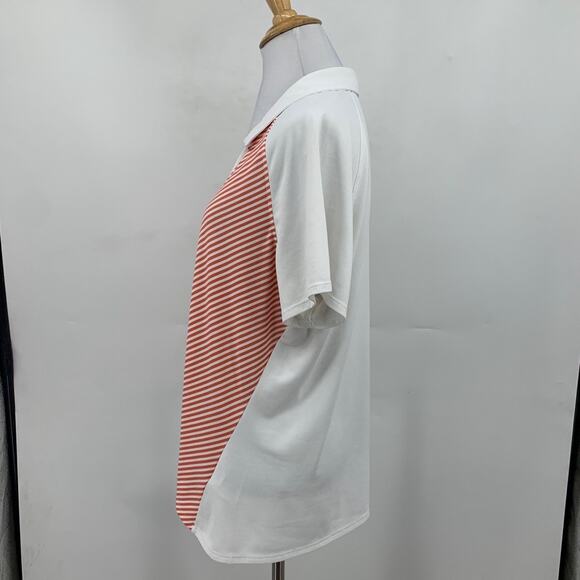 Adidas Polo Shirt Women XL Extra Large Multi ClimaChill Striped Performance Golf - Picture 4 of 12